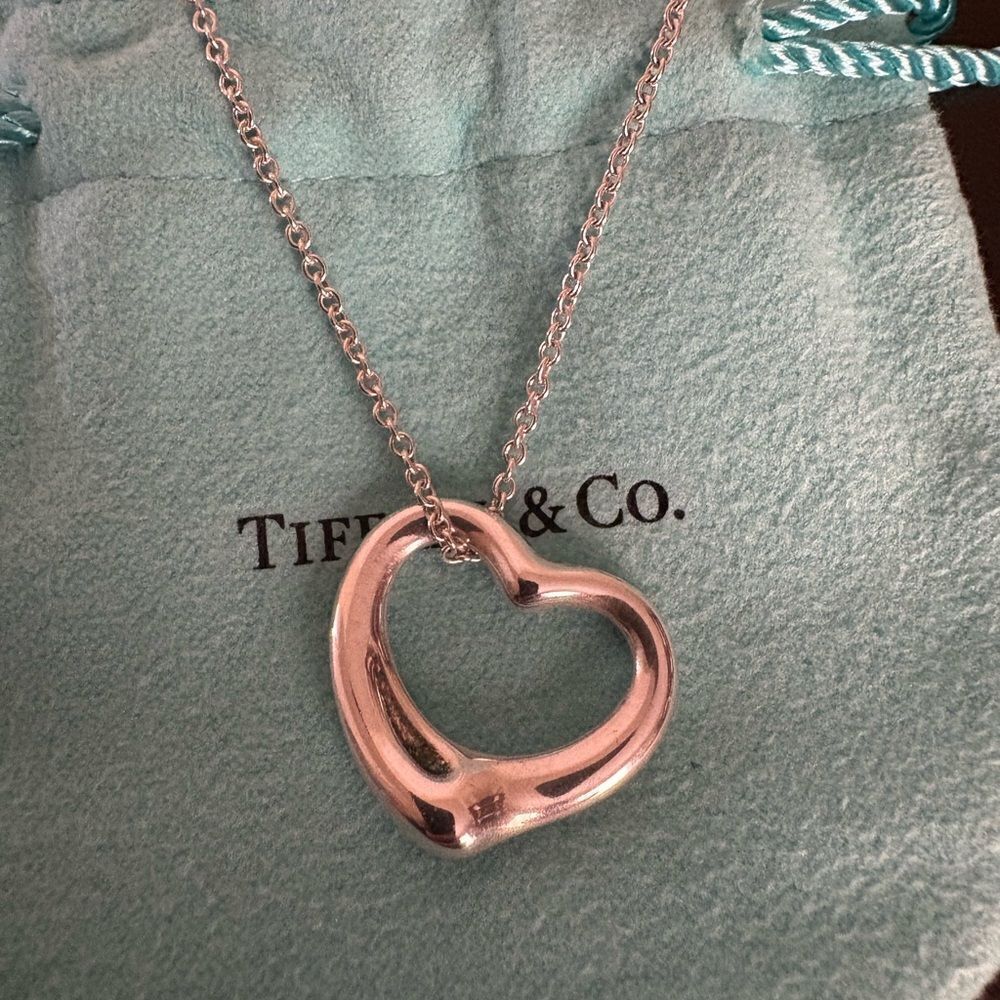 Tiffany & Co. Large Open Heart Necklace